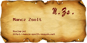 Mancz Zsolt névjegykártya