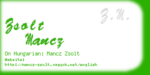 zsolt mancz business card